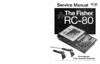Fisher RC-80 - Service Manual